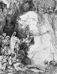 La petite résurrection de Lazare, 1644 (eau-forte)
